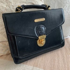 Vintage Black Polo Ralph Lauren Square Handbag